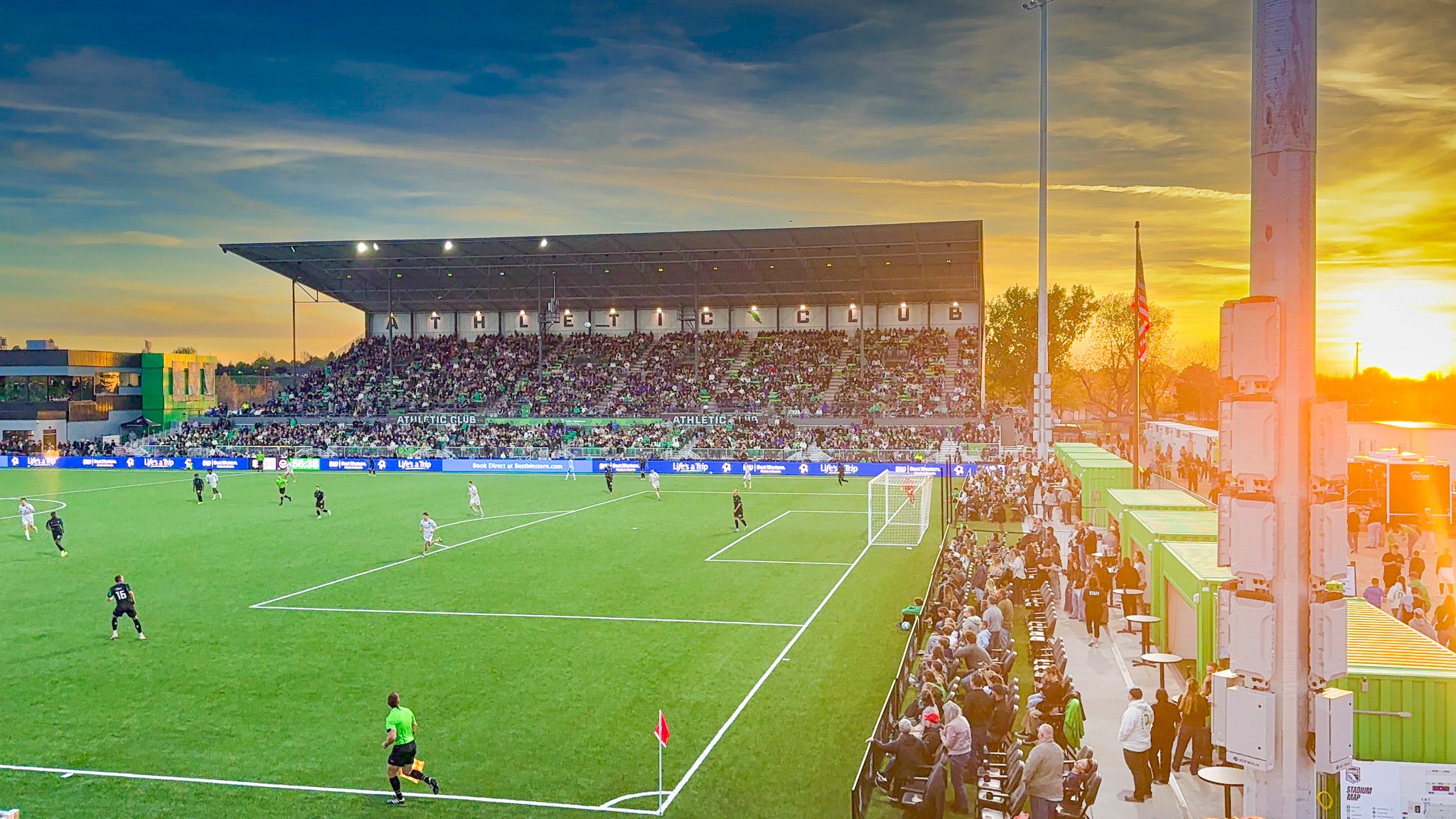 InProduction delivered three new grandstands for AC Boise's inaugural season, scaling the venue to meet early fan demand and integrating seamlessly into the stadium environment from day one.