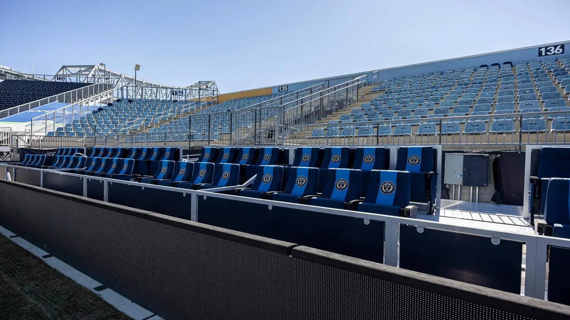 InProduction upgraded VIP seating at Philadelphia Union’s Subaru Park with new understructure and wall systems to improve sightlines and elevate the premium spectator experience.