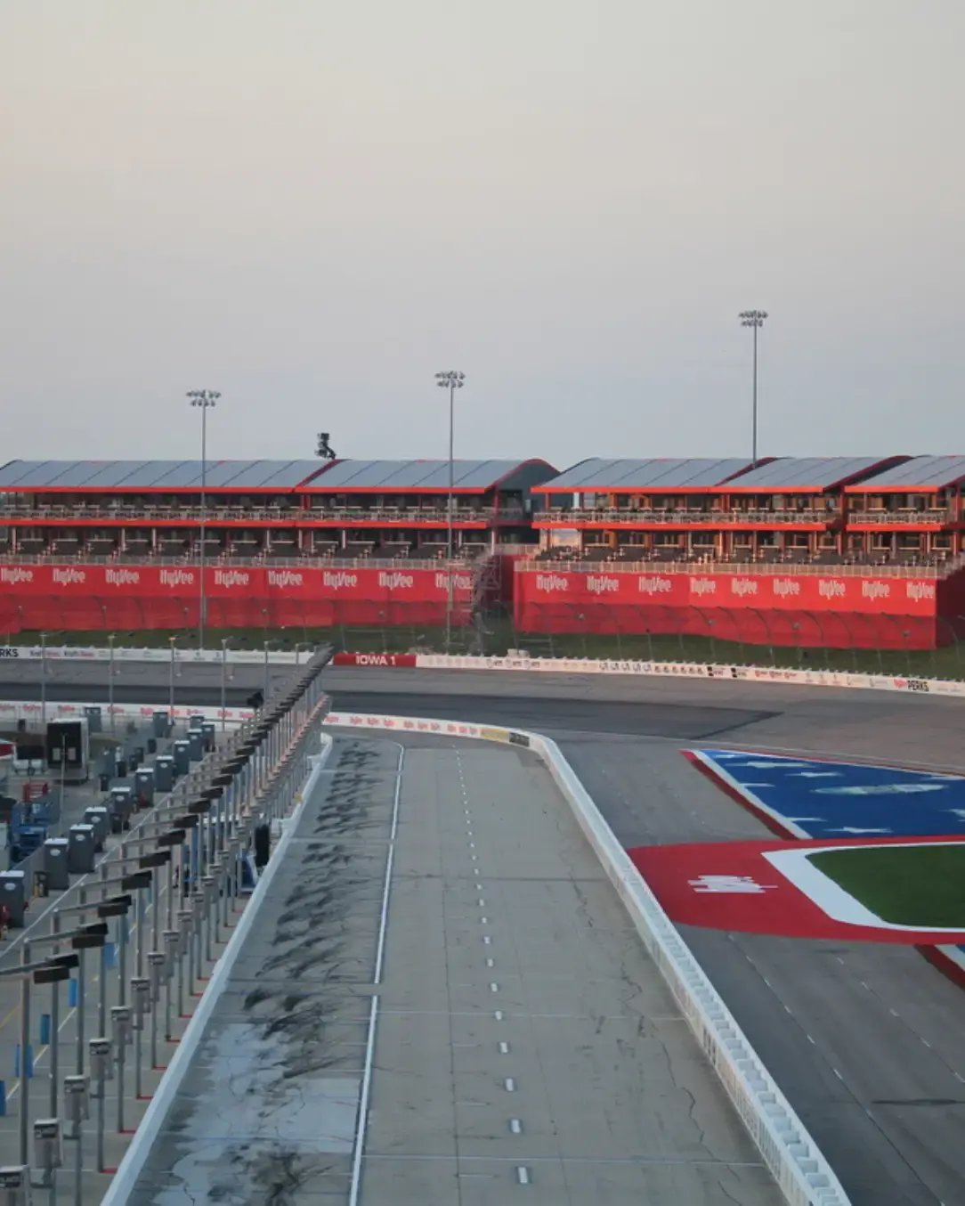 Premium modular hospitality structure installed at a racetrack to elevate guest experience and sponsor visibility.  